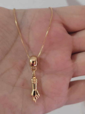 Colar berloque figa banhado a ouro 18k