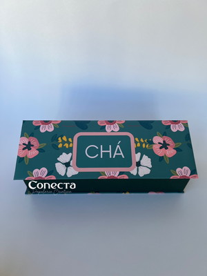 Caixa de chá com 3 divisões