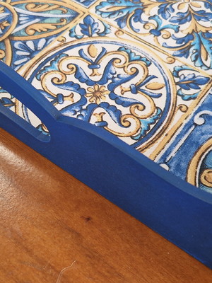 Bandeja mdf quadrada com borda