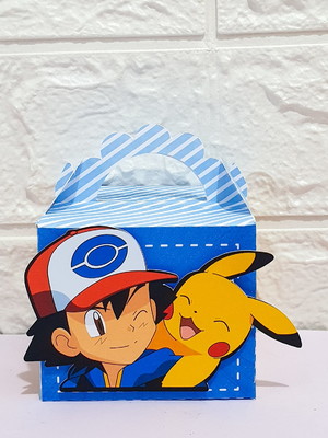 Lembrancinha para festa caixa maletinha tema pokemon