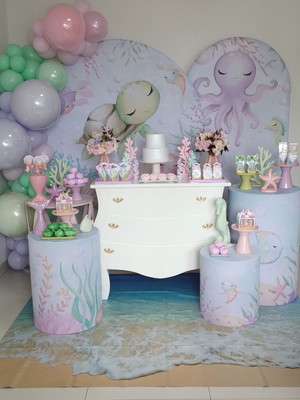 Decoração festa fundo do mar