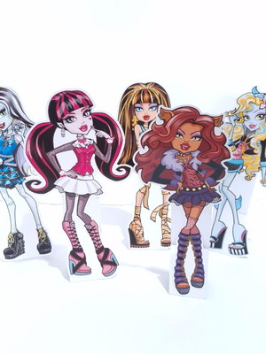 Kit 05 totens de mesa monster high