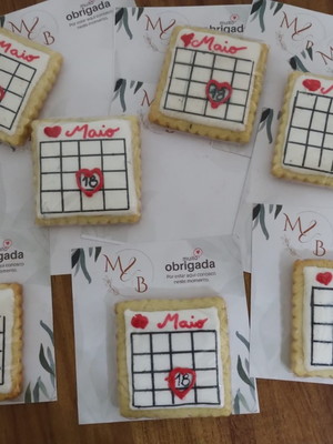 Biscoito decorado calendário