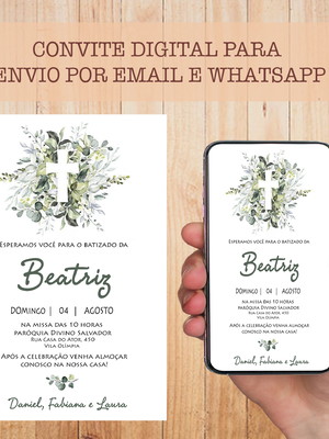 Convite digital batizado
