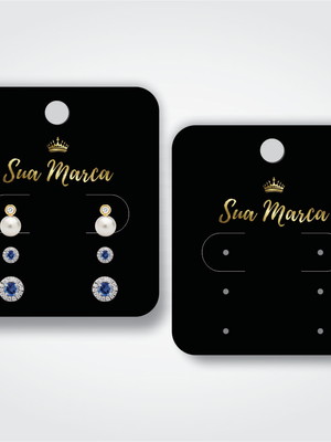 1000 tags para joias trio brincos personalizadas