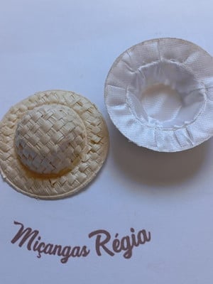 Chapéu palha para lembrancinha 5cm pacote com 10 unidades
