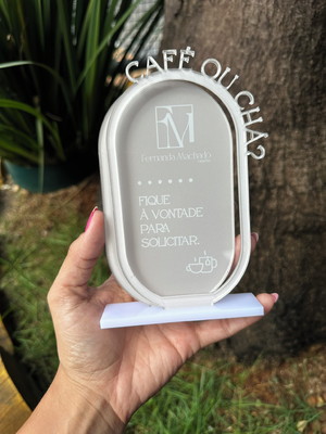 Placa de mesa café - personalizada