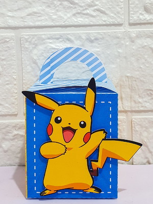 Lembrancinha para festa caixa maleta tema pokemon