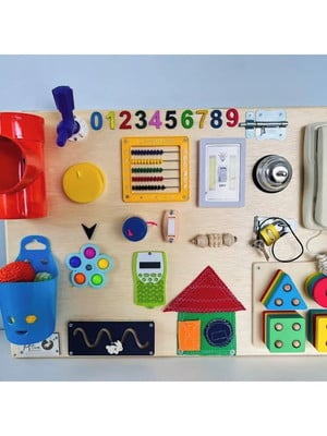 Painel sensorial montessori grande - com 58 x 43cm