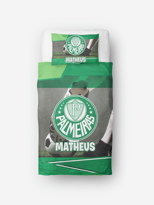 Lençol time de futebol personalizado palmeira tecido macio