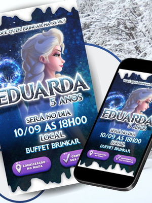 Convite digital interativo frozen 01