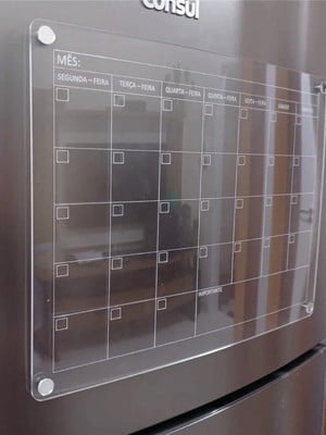 Quadro de planejamento magnético mensal ou semanal