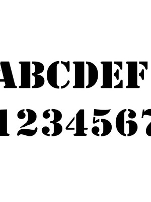 Stencil molde letras numeros para pintura 20cm