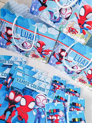 Kit colorir com sacolinha homem aranha