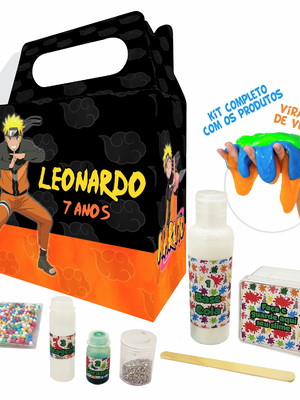 Kit slime completo naruto lembrancinha aniversario