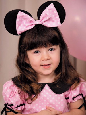 Tiara minnie rosa com
