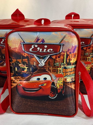 Mochila g quadrada personalizada tema carros