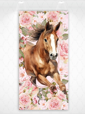 Painel retangular ou romano vestfácil cavalo country - 1mx2m