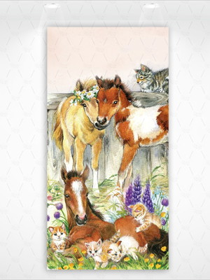 Painel retangular ou romano vestfácil cavalo country - 1mx2m