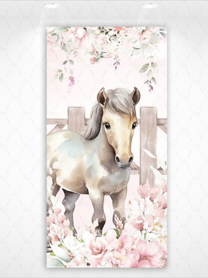 Painel retangular ou romano vestfácil cavalo country - 1mx2m