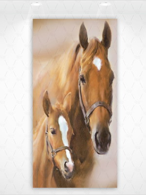 Painel retangular ou romano vestfácil cavalo country - 1mx2m
