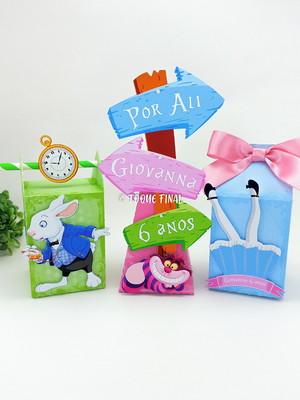 Kit personalizado alice no país das maravilhas com 15 unidad