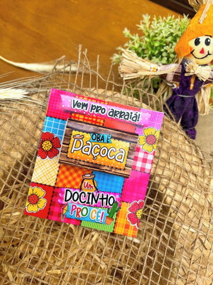 Brinde festa junina - card + paçoca