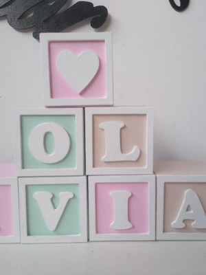 Kit com 10 cubos 6×6 com molduras decorados