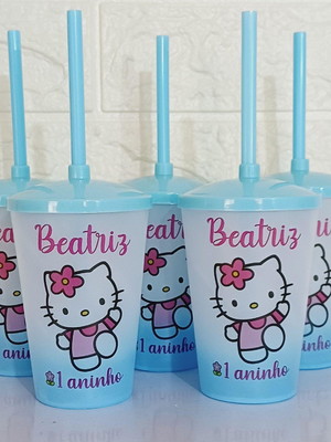Copo twister jateado 300ml ml hello kitty