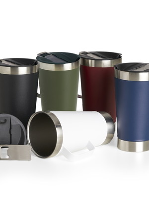 Caneca térmica inox com abridor 500ml personalizada