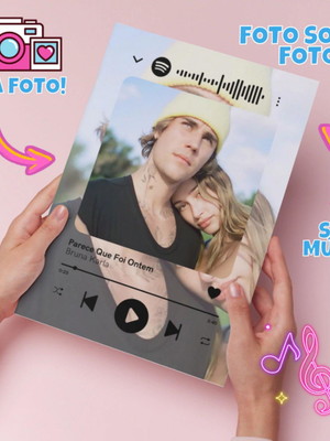 Placa interativa spotify- presente dia dos namorados