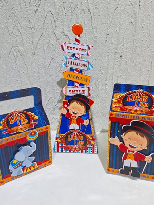 Kit circo vintage ( 30 caixas )