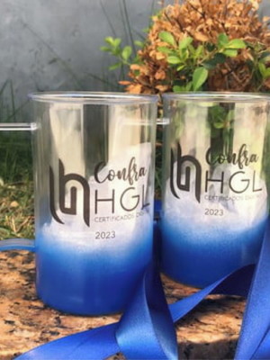 50 canecas de chopp 430 ml degradê personalizadas com cordão