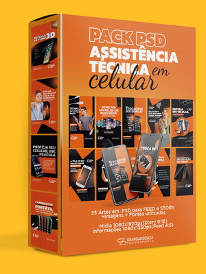 Pack de artes assistência técnica em celulares psd 1.0