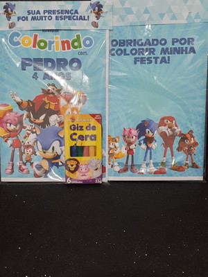 Kit colorir com giz sonic