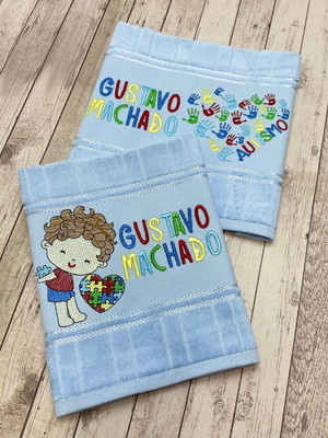 Toalha escolar autismo - 2 peças