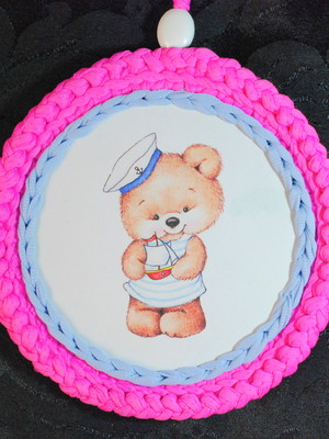 Mandala decorativa em crochê | tamanho g - urso