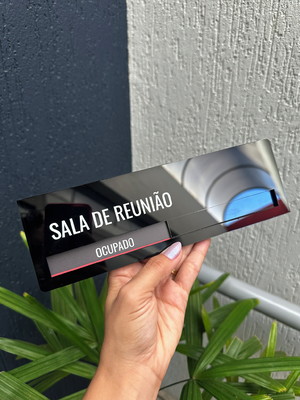 Placa identificação porta - livre ocupado