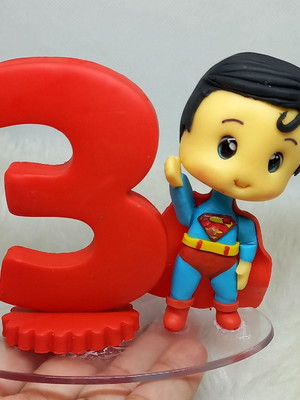 Super homem- vela personalizada para aniversário