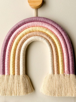 Arco-íris macramê