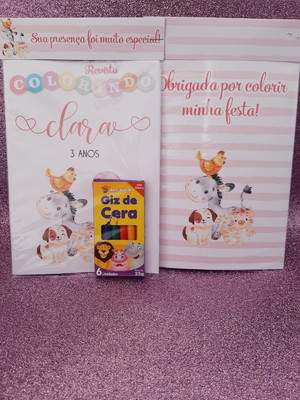 Kit colorir com giz os saltimbancos