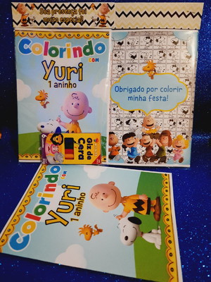 Kit colorir com giz snoopy