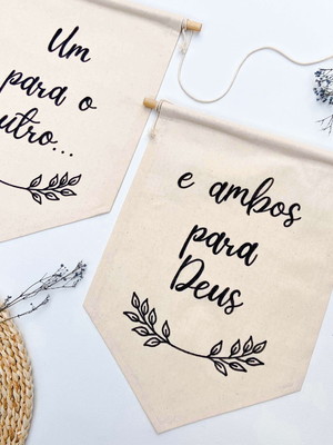 Flâmulas para cadeira dos noivos / flâmulas decorativas - fe