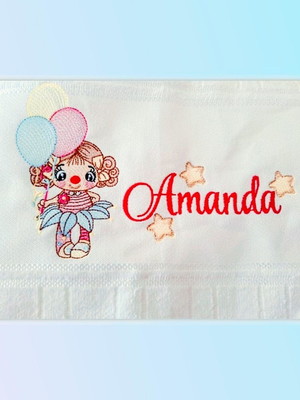 Toalha escolar infantil personalizada menina