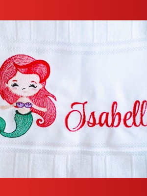 Toalha escolar infantil personalizada menina