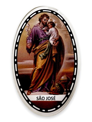 2 adesivos são josé para carro 13x8cm