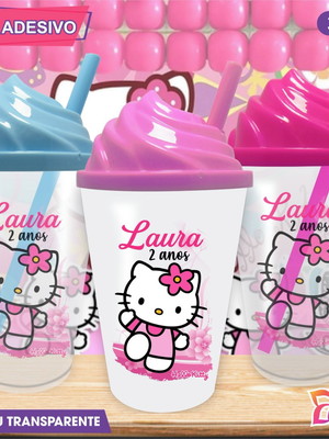 Copo chantilly personalizado hello kitty - 300 ml