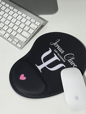 Mouse pad gota com apoio - psicologia + nome