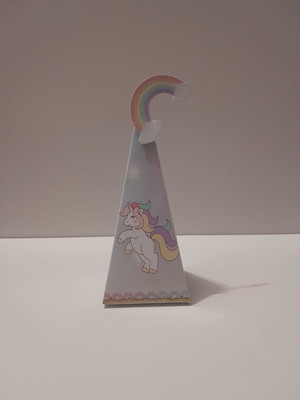 Caixa cone clássica - unicórnio menina