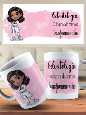 Caneca personalizada odonto / xícara personalizada 325ml